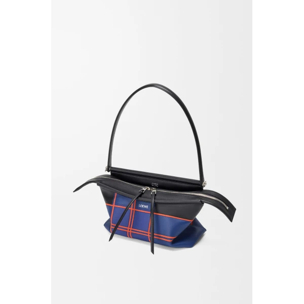 Loewe Small Whisker bag in check intarsio, Black/Multicolor | Shoulder & Crossbody Bags | Luxury Shoes 