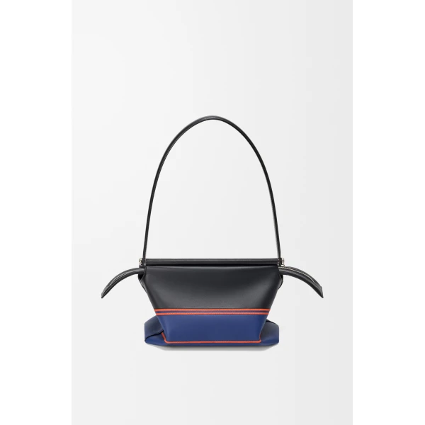 Loewe Small Whisker bag in check intarsio, Black/Multicolor | Shoulder & Crossbody Bags | Luxury Shoes 