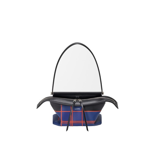 Loewe Small Whisker bag in check intarsio, Black/Multicolor | Shoulder & Crossbody Bags | Luxury Shoes 