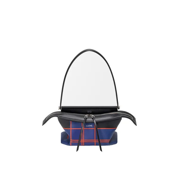 Loewe Small Whisker bag in check intarsio, Black/Multicolor | Shoulder & Crossbody Bags | Luxury Shoes 