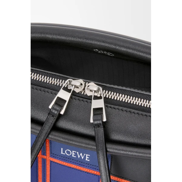 Loewe Small Whisker bag in check intarsio, Black/Multicolor | Shoulder & Crossbody Bags | Luxury Shoes 