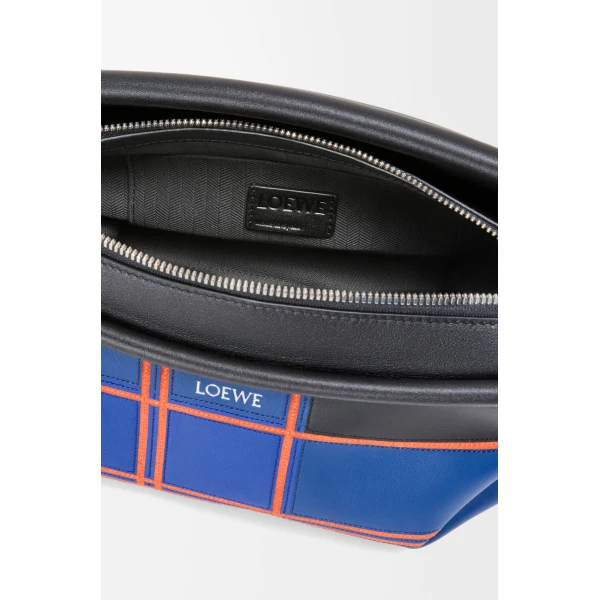 Loewe Small Whisker bag in check intarsio, Black/Multicolor | Shoulder & Crossbody Bags | Luxury Shoes 