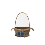 Loewe Small Whisker bag in check intarsio, Brownish Green/Multicolor | Shoulder & Crossbody Bags | Luxury Shoes 