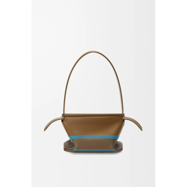 Loewe Small Whisker bag in check intarsio, Brownish Green/Multicolor | Shoulder & Crossbody Bags | Luxury Shoes 