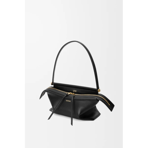 Loewe Small Whisker bag in glazed calfskin, Black | Shoulder & Crossbody Bags | Luxury Shoes 