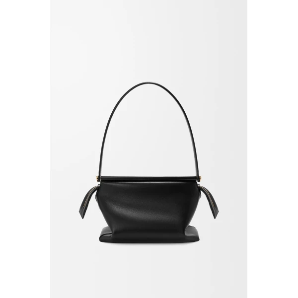 Loewe Small Whisker bag in glazed calfskin, Black | Shoulder & Crossbody Bags | Luxury Shoes 