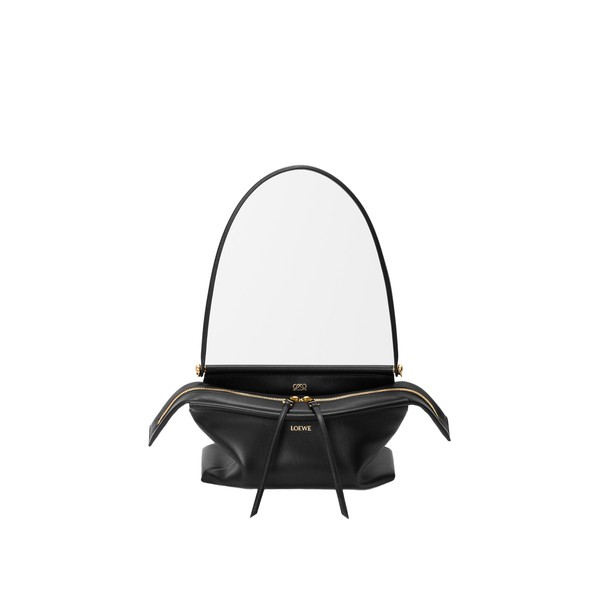 Loewe Small Whisker bag in glazed calfskin, Black | Shoulder & Crossbody Bags | Luxury Shoes 