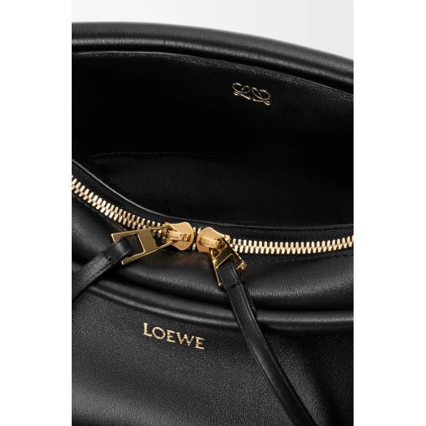 Loewe Small Whisker bag in glazed calfskin, Black | Shoulder & Crossbody Bags | Luxury Shoes 