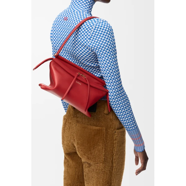 Loewe Small Whisker bag in glazed calfskin, Carmine Red | Shoulder & Crossbody Bags | Luxury Shoes 