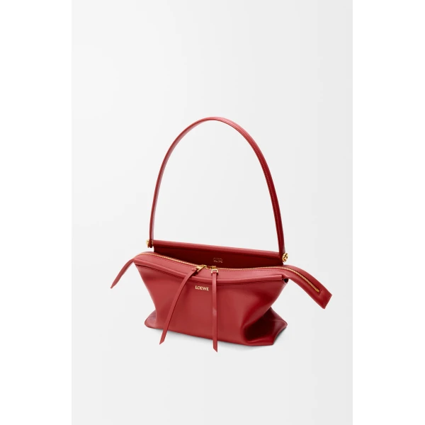 Loewe Small Whisker bag in glazed calfskin, Carmine Red | Shoulder & Crossbody Bags | Luxury Shoes 