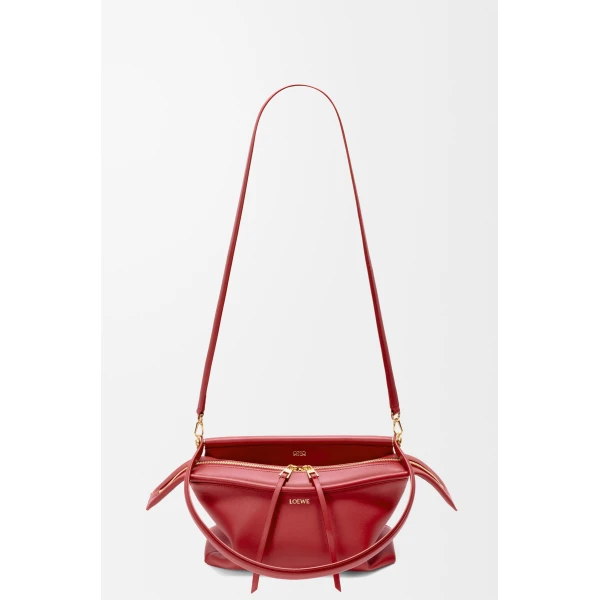 Loewe Small Whisker bag in glazed calfskin, Carmine Red | Shoulder & Crossbody Bags | Luxury Shoes 