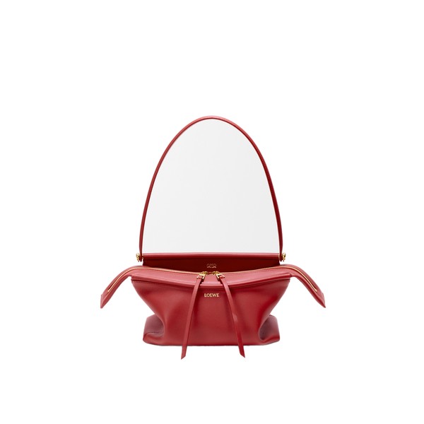 Loewe Small Whisker bag in glazed calfskin, Carmine Red | Shoulder & Crossbody Bags | Luxury Shoes 