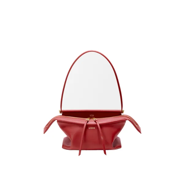 Loewe Small Whisker bag in glazed calfskin, Carmine Red | Shoulder & Crossbody Bags | Luxury Shoes 