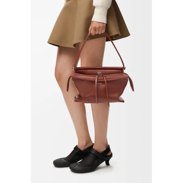 Loewe Small Whisker bag in glazed calfskin, Cognac | Shoulder & Crossbody Bags | Luxury Shoes 