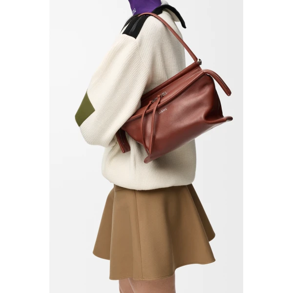 Loewe Small Whisker bag in glazed calfskin, Cognac | Shoulder & Crossbody Bags | Luxury Shoes 