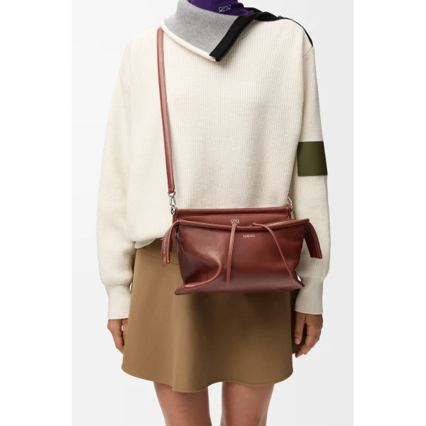Loewe Small Whisker bag in glazed calfskin, Cognac | Shoulder & Crossbody Bags | Luxury Shoes 