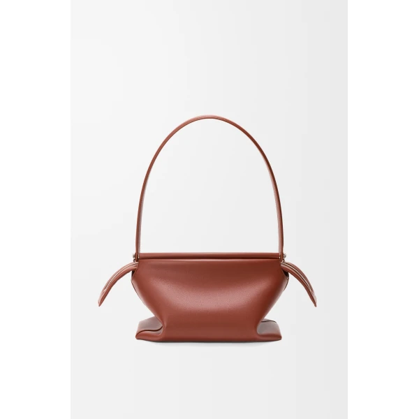 Loewe Small Whisker bag in glazed calfskin, Cognac | Shoulder & Crossbody Bags | Luxury Shoes 