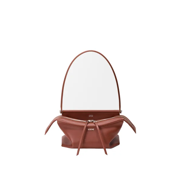 Loewe Small Whisker bag in glazed calfskin, Cognac | Shoulder & Crossbody Bags | Luxury Shoes 