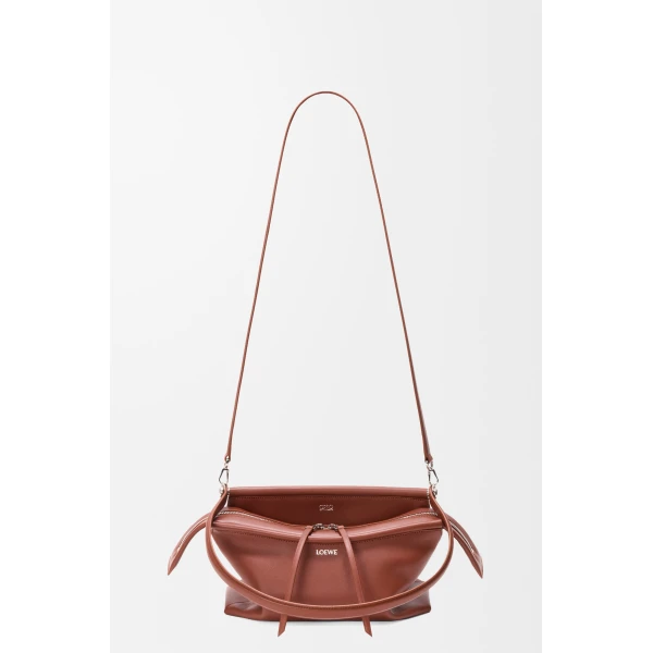 Loewe Small Whisker bag in glazed calfskin, Cognac | Shoulder & Crossbody Bags | Luxury Shoes 