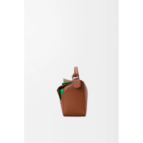 Loewe Small layered Puzzle bag in classic calfskin, Multicolor Squirrel | Shoulder & Crossbody Bags | Luxury Shoes 