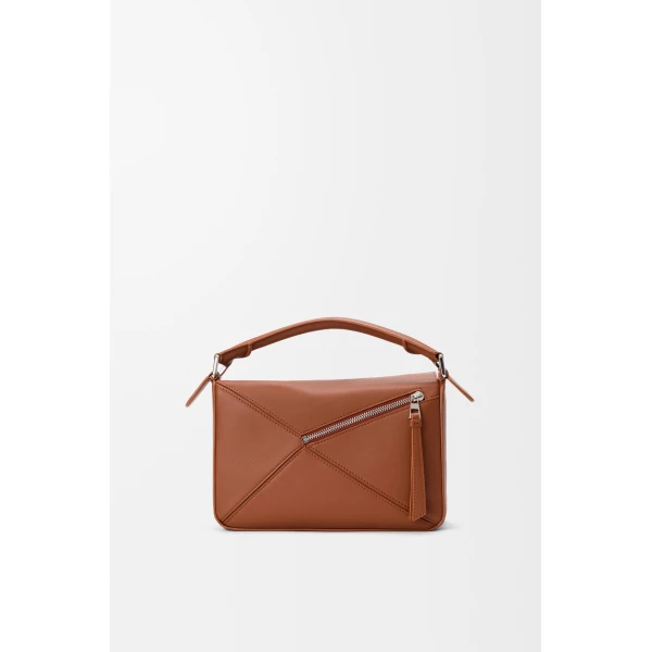 Loewe Small layered Puzzle bag in classic calfskin, Multicolor Squirrel | Shoulder & Crossbody Bags | Luxury Shoes 