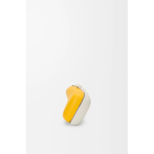 Loewe Twisted Minaudiere in bicolour nappa lambskin, Daisy Yellow/White | Mini Bags | Luxury Shoes 
