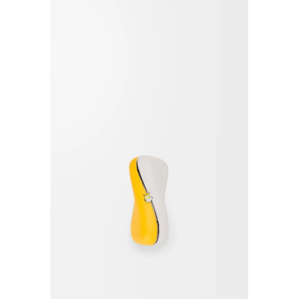 Loewe Twisted Minaudiere in bicolour nappa lambskin, Daisy Yellow/White | Mini Bags | Luxury Shoes 