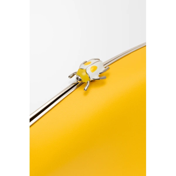 Loewe Twisted Minaudiere in bicolour nappa lambskin, Daisy Yellow/White | Mini Bags | Luxury Shoes 
