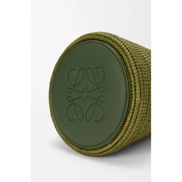Loewe Watering Can bag in raffia and calfskin, Green | Totes & Top-Handle Bags | Luxury Shoes 