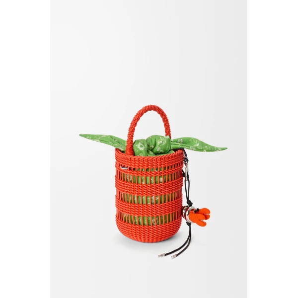 Loewe Weaved bucket in nappa leather, Vivid Orange | Bucket Bags | Luxury Shoes 