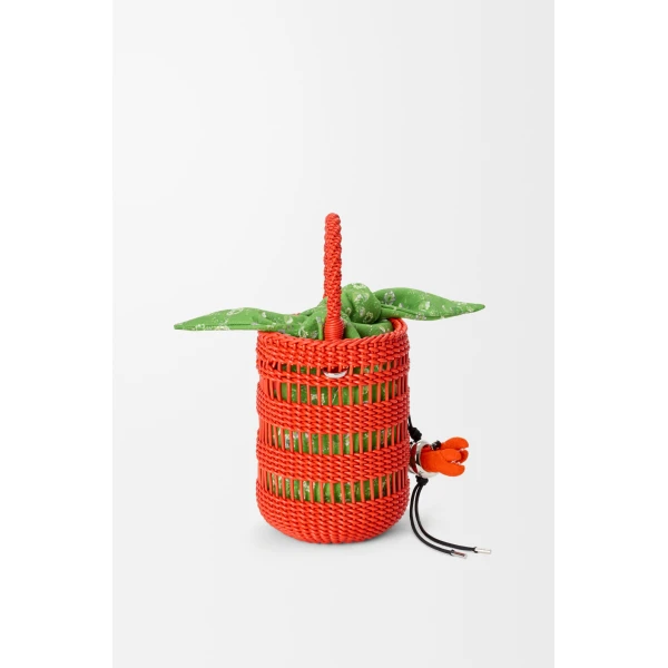 Loewe Weaved bucket in nappa leather, Vivid Orange | Bucket Bags | Luxury Shoes 