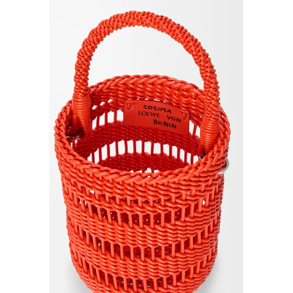 Loewe Weaved bucket in nappa leather, Vivid Orange | Bucket Bags | Luxury Shoes 