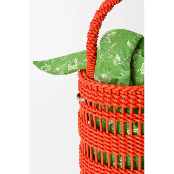 Loewe Weaved bucket in nappa leather, Vivid Orange | Bucket Bags | Luxury Shoes 