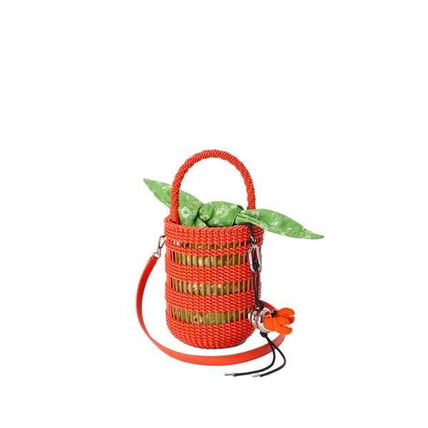 Loewe Weaved bucket in nappa leather, Vivid Orange | Bucket Bags | Luxury Shoes 