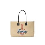 Loewe XL Verano tote in raffia, White/Multicolor | Totes & Top-Handle Bags | Luxury Shoes 
