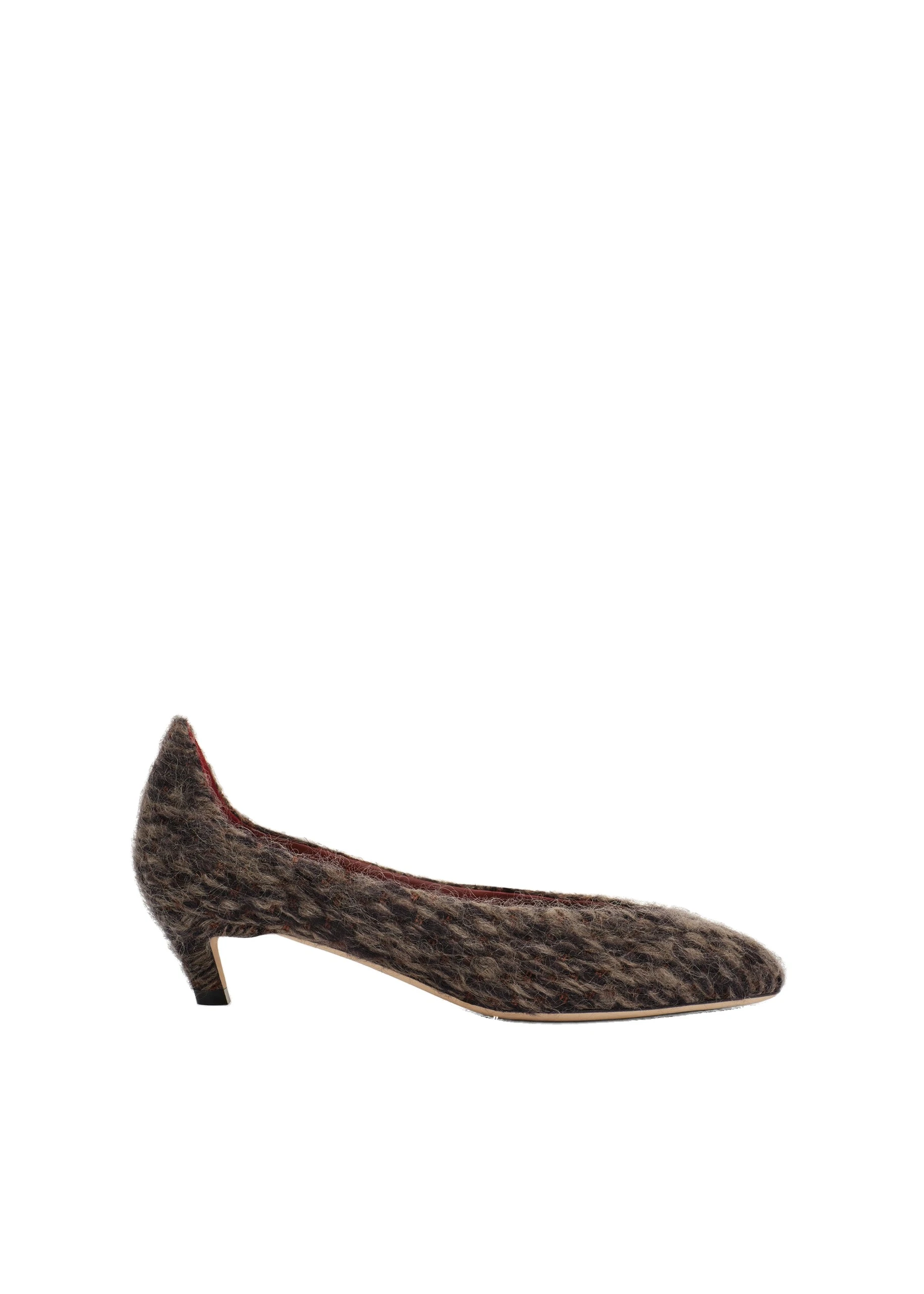Magda Butrym Almond pumps in brown loom | Luxury Shoes Magda Butrym Almond pumps in brown loom