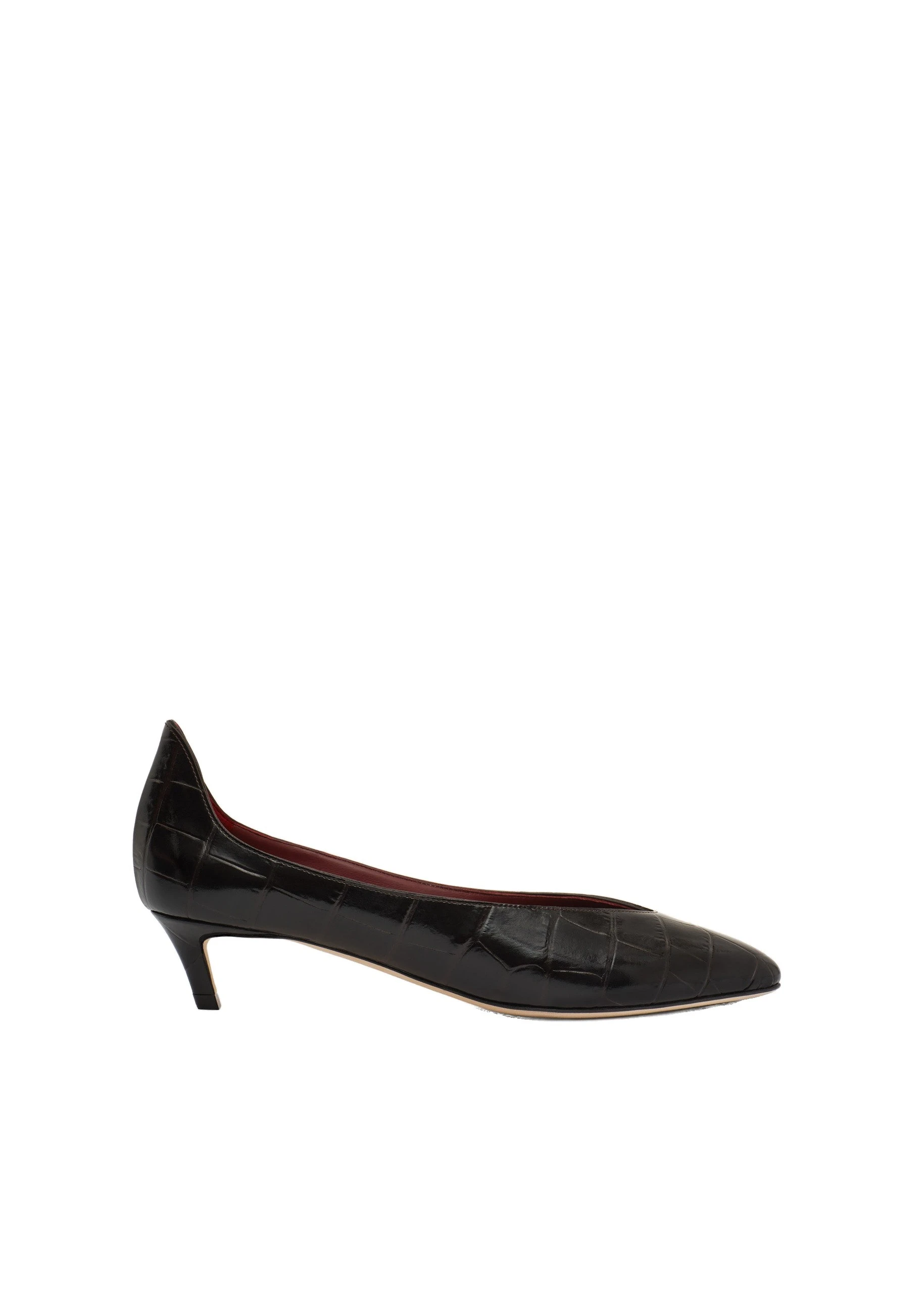 Magda Butrym Almond pumps in croco-embossed leather | Luxury Shoes Magda Butrym Almond pumps in croco-embossed leather