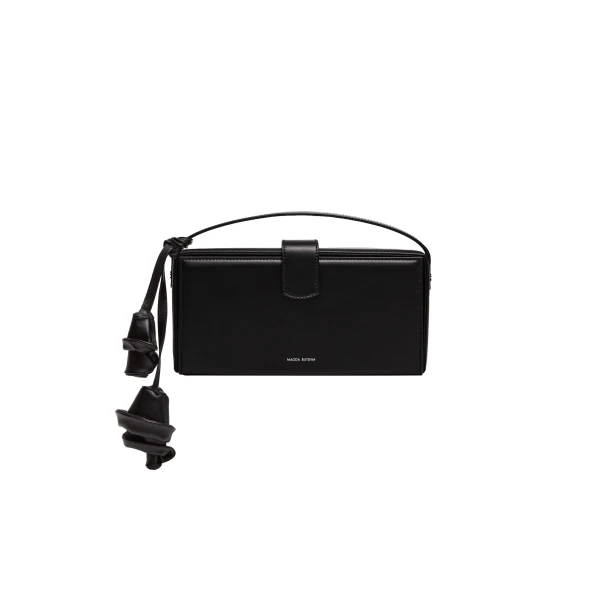Magda Butrym Apolonia bag in black leather with flower charm