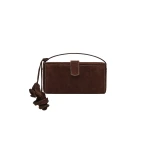 Magda Butrym Apolonia bag in brown suede with flower charm