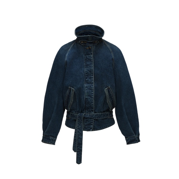 Magda Butrym Belted denim jacket in blue