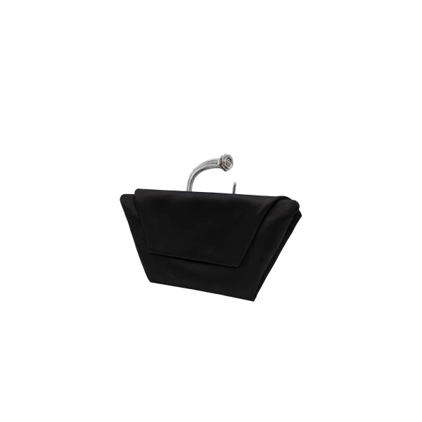 Bracelet bag in black satin - Image 3