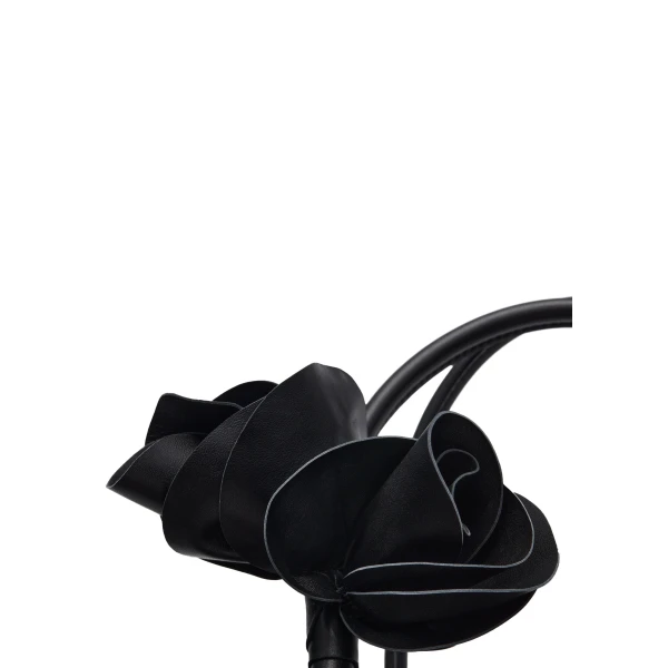 Brigitte bag in black leather and silver - Image 3