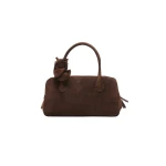 Magda Butrym Brigitte bag in brown suede and silver