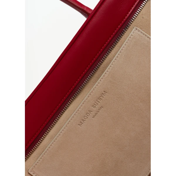 Brigitte in red leather with flower charm - Image 3
