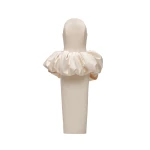 Magda Butrym Bubble peplum column gown in cream
