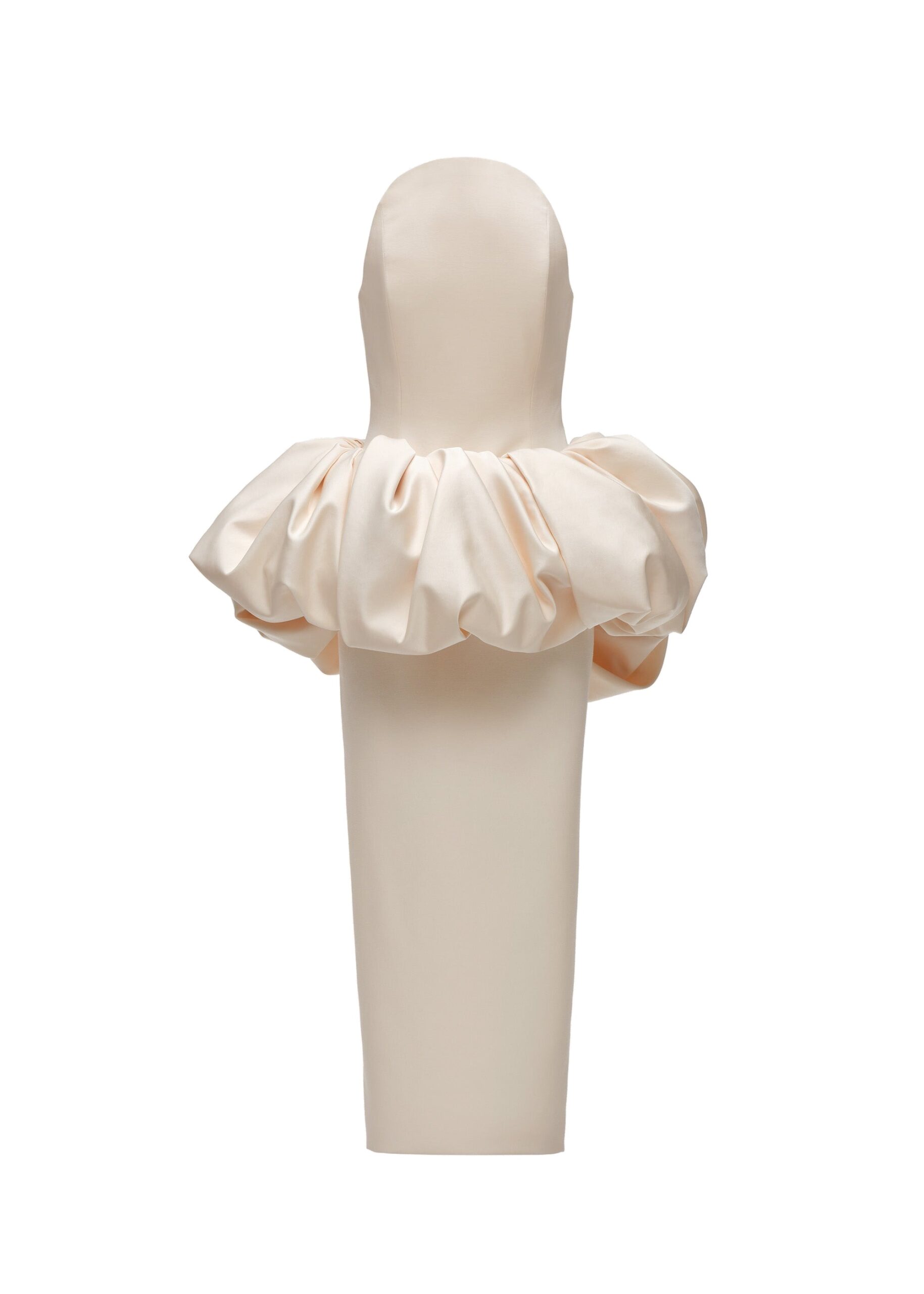 Magda Butrym Bubble peplum column gown in cream | Luxury Shoes Magda Butrym Bubble peplum column gown in cream