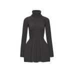 Magda Butrym Cashmere turtleneck mini dress in grey