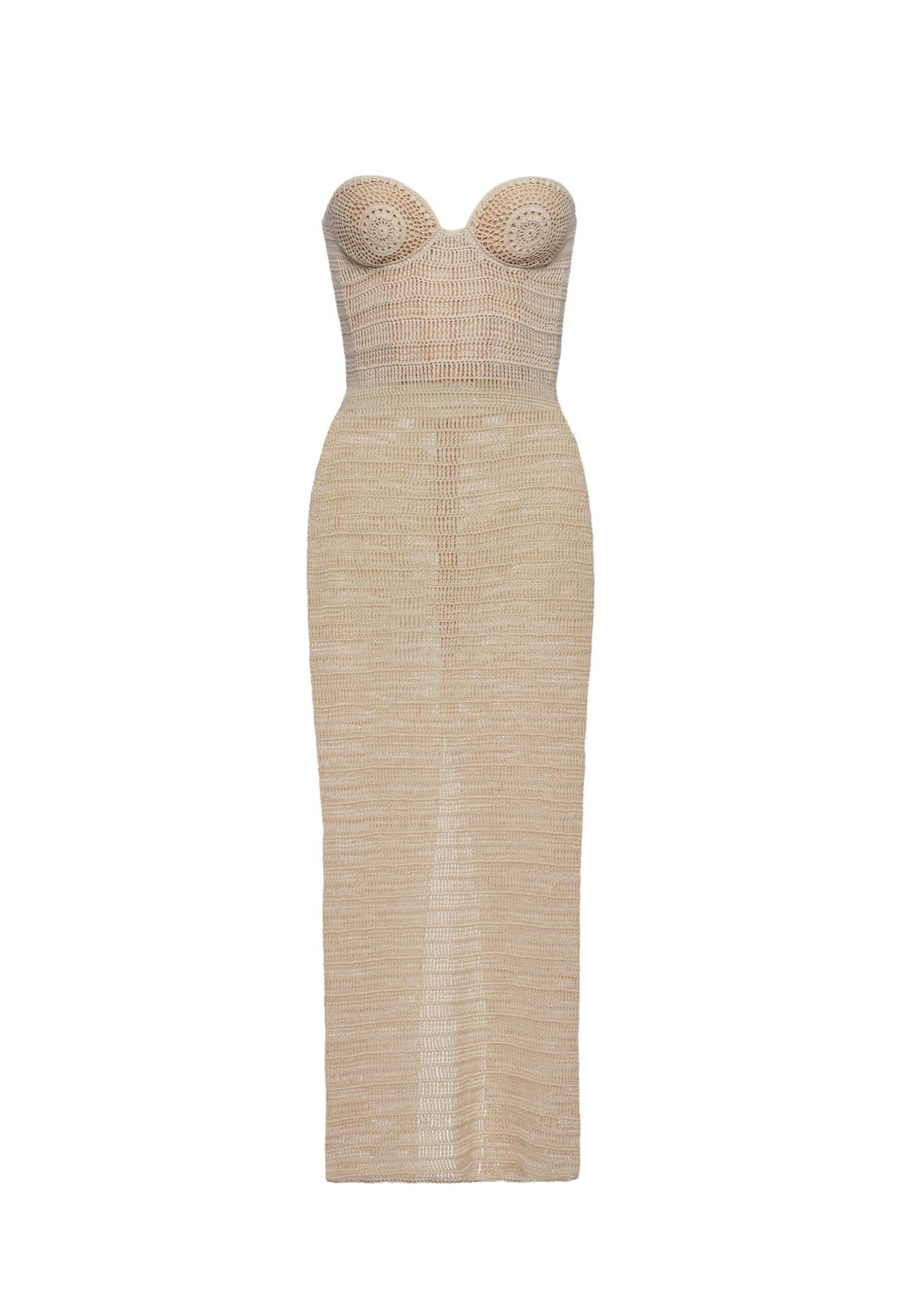 Magda Butrym Corset crochet maxi dress in cream | Luxury Shoes Magda Butrym Corset crochet maxi dress in cream