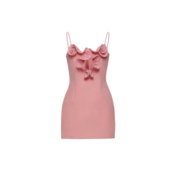 Magda Butrym Cotton flower-detail mini beach dress in pink