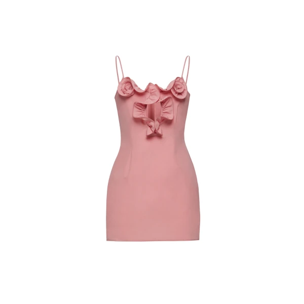 Magda Butrym Cotton flower-detail mini beach dress in pink